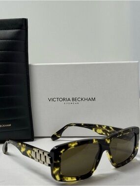 Victoria Beckham Tortoiseshell Square Sunglasses - Yellow & Black